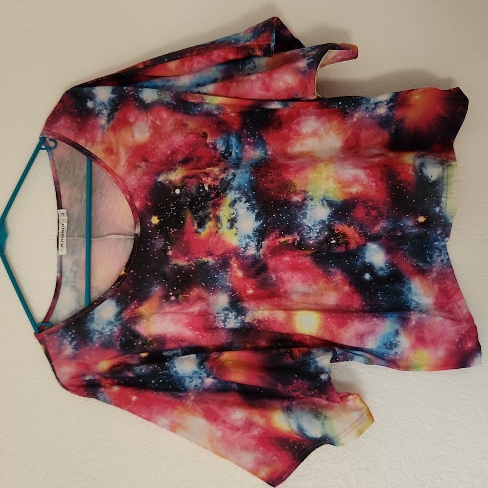 Pink Galaxy Crop Top